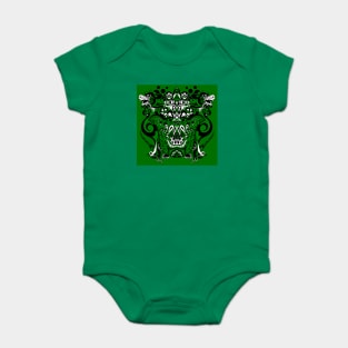 monster hunters in ecopop pattern kaiju Baby Bodysuit